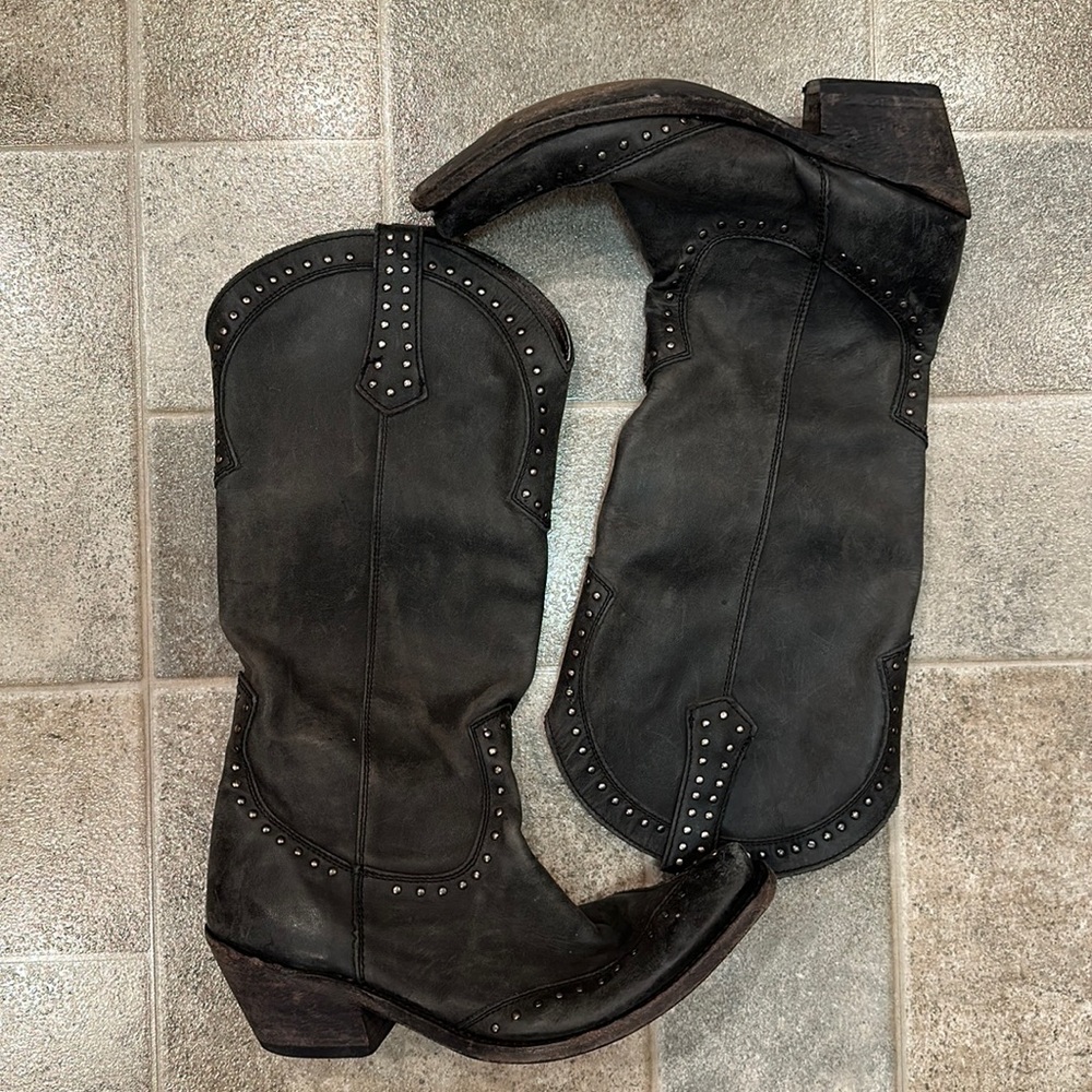 Liberty Black Western Boots Black Womens 10